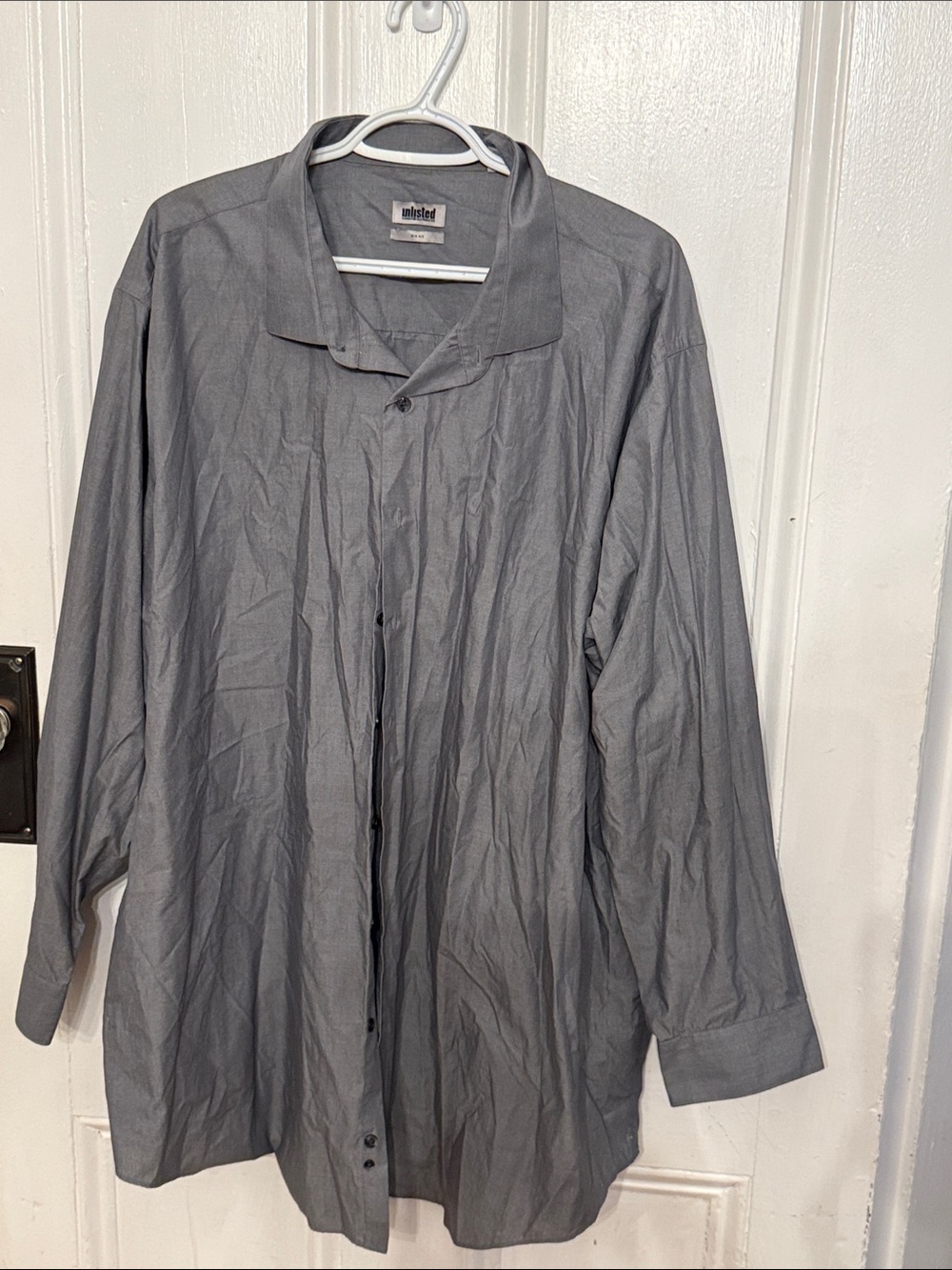 Kenneth Cole Men's Charcoal Gray Long-Sleeve Button-Up Shirt